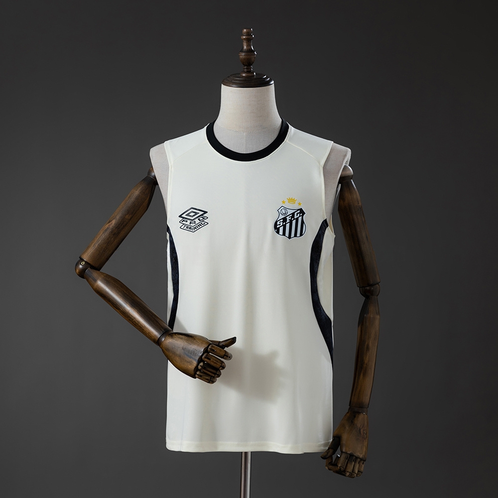Santos 26_27 Training Vest Beige – Replica Football Soccer Shirt – S–4XL