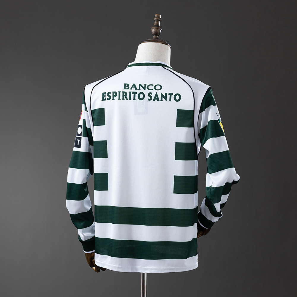 Retro Long Sleeve Sporting Lisbon 01/03 Home S-XXL