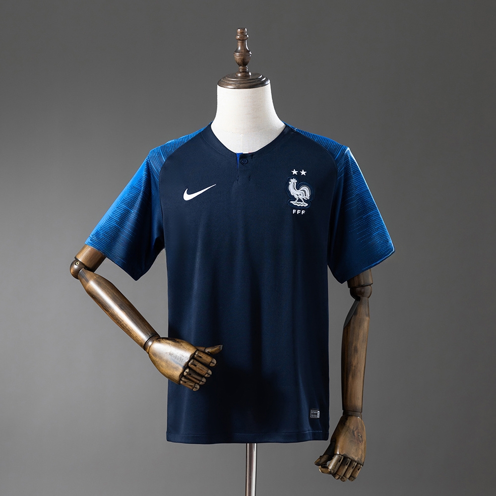 France 2018 Home Retro Jersey – Replica Football Soccer Shirt – S–XXL