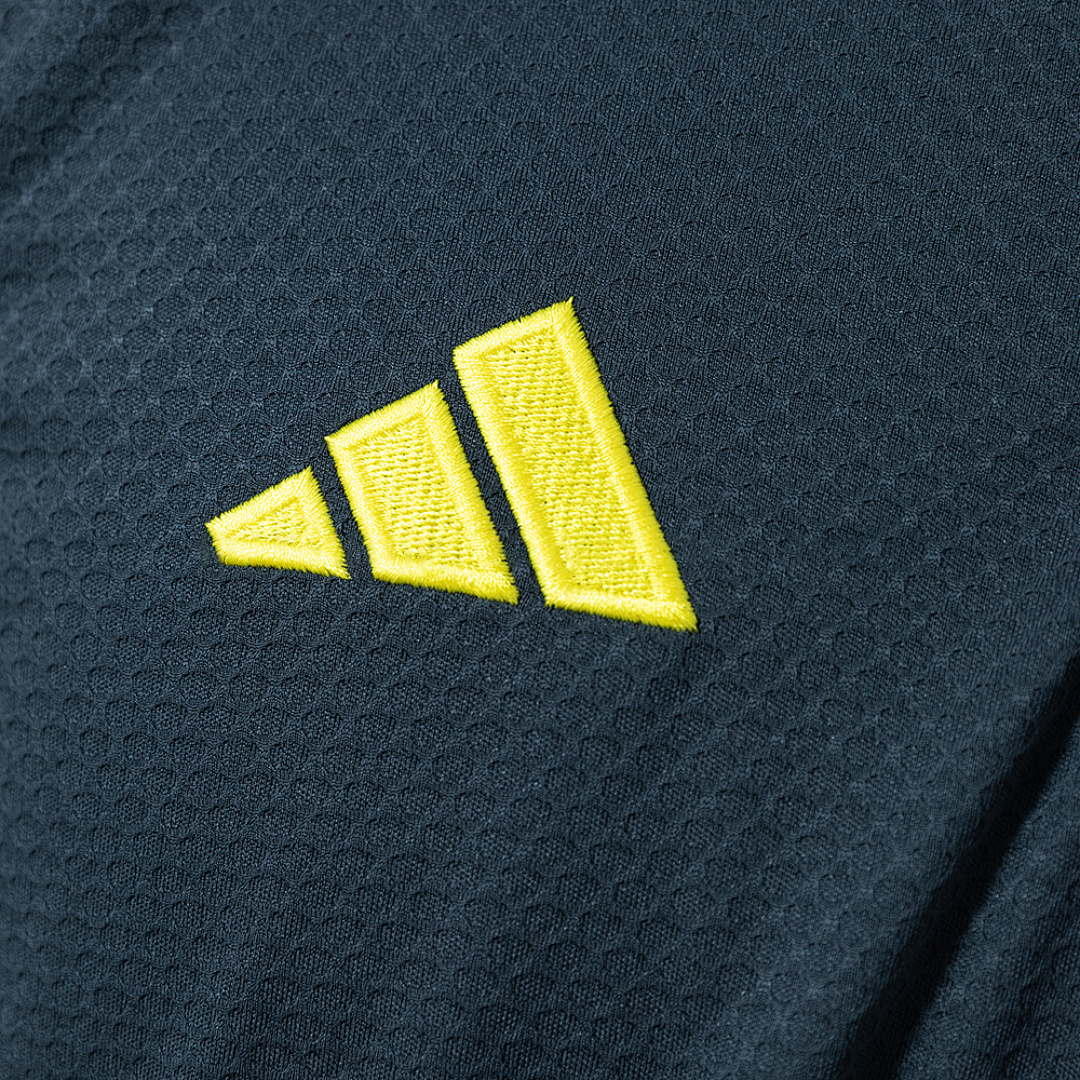 Real Madrid 25_26 POLO - Dark Grey & Yellow – Replica Football Soccer Shirt – S–XXL