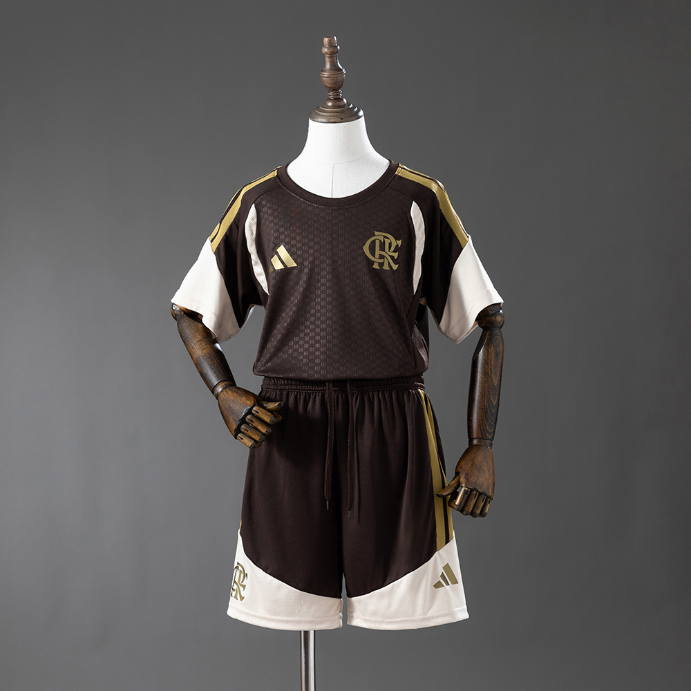 Flamengo 26/27 Kids Kit Training – Beige Jersey – Replica Football Soccer Shirt – Size 16–28