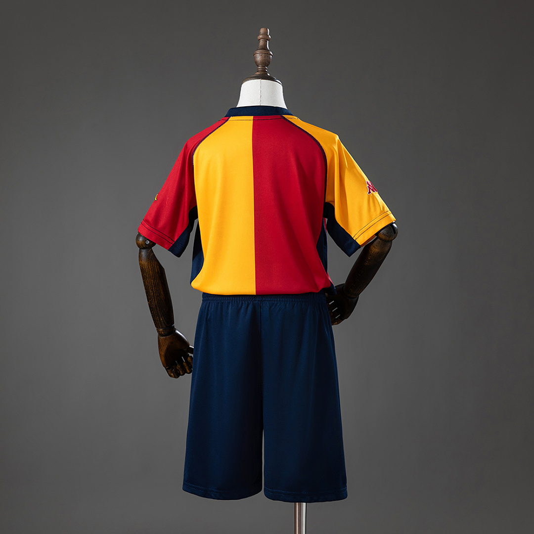 Roma 00_01 Champion Edition Retro Kids Kit Jersey – Replica Football Soccer Shirt – Size 16–28