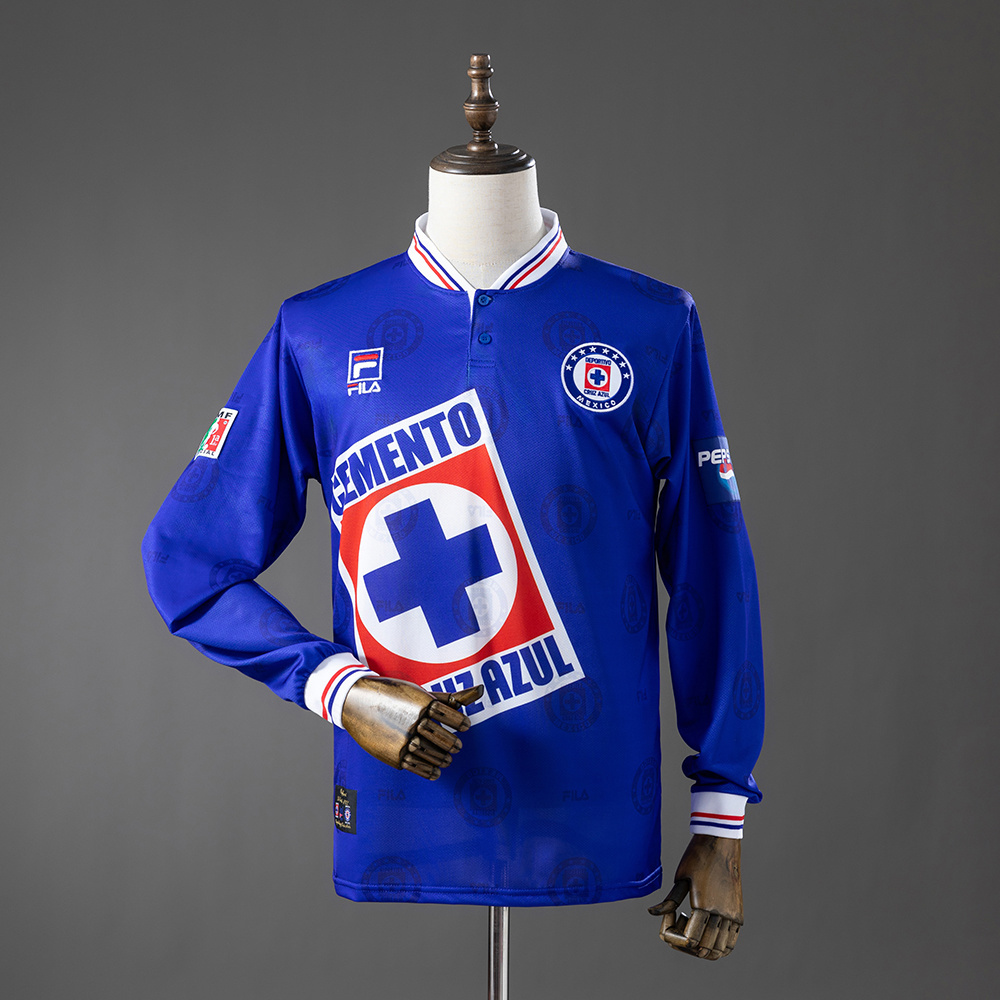 Cruz Azul 1998 Home Long-Sleeve Retro Jersey – Replica Football Soccer Shirt – S–XXL