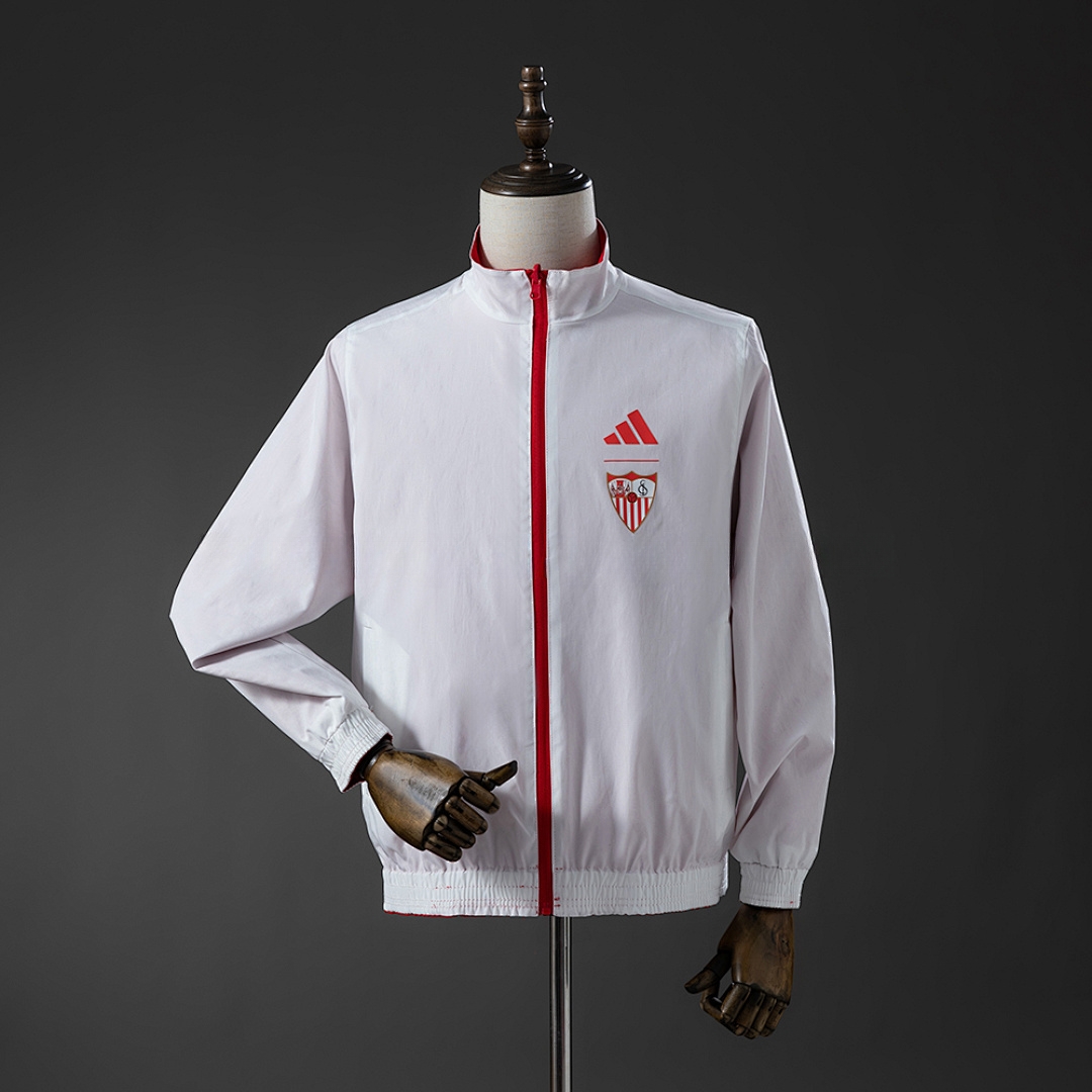 Athletic Bilbao Reversible Jacket Windbreaker – Red & White – Replica Football Soccer Jacket – S–XXL