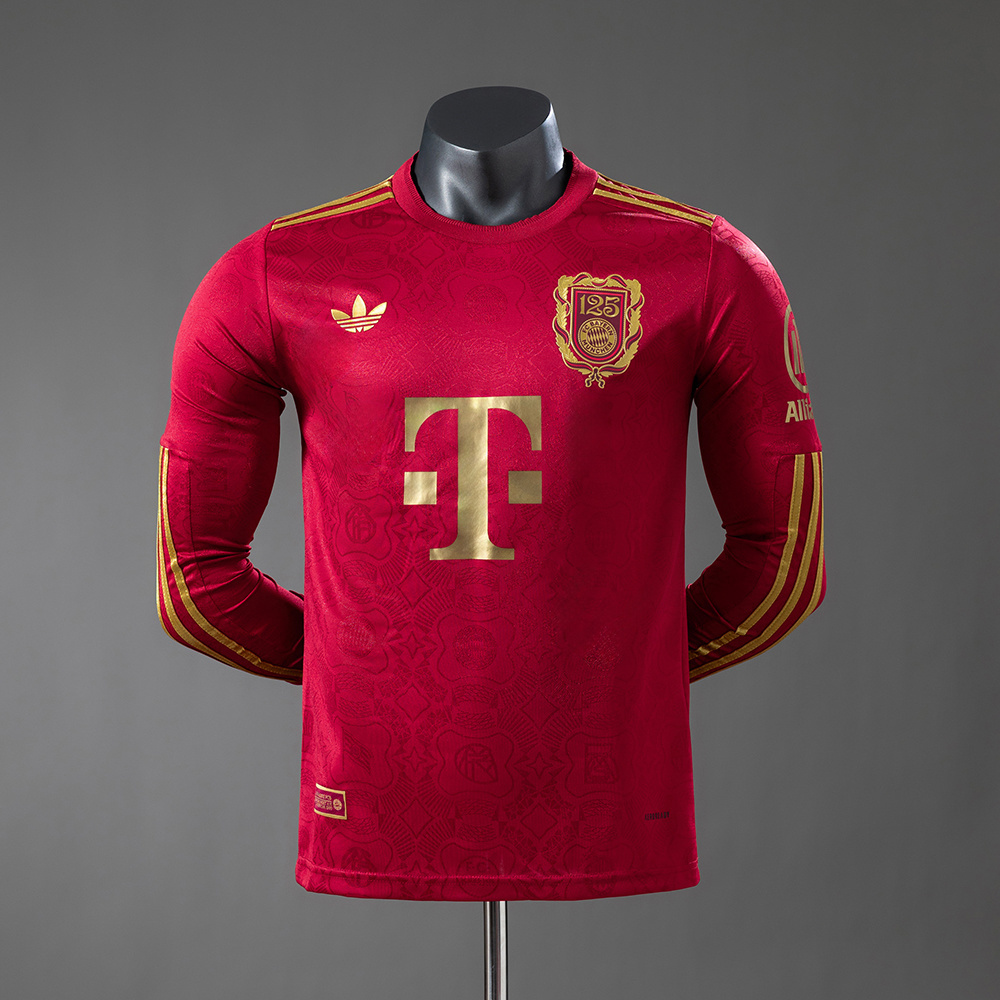Bayern Munich 25_26 125th Anniversary Long-sleeved Player Version – Replica Football Soccer Shirt – S–XXL