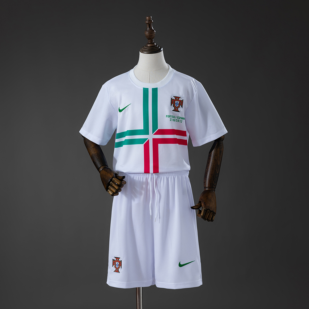 Portugal 2012 Away Retro Kids Kit Jersey – Replica Football Soccer Shirt – Size 16–28