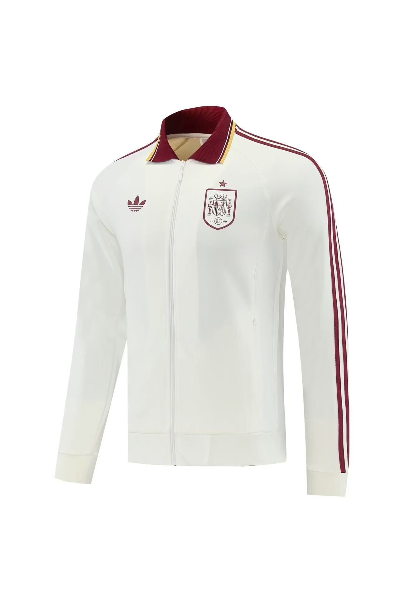 Spain Originals Track Jacket & Pants Set - White/Burgundy S-XXL