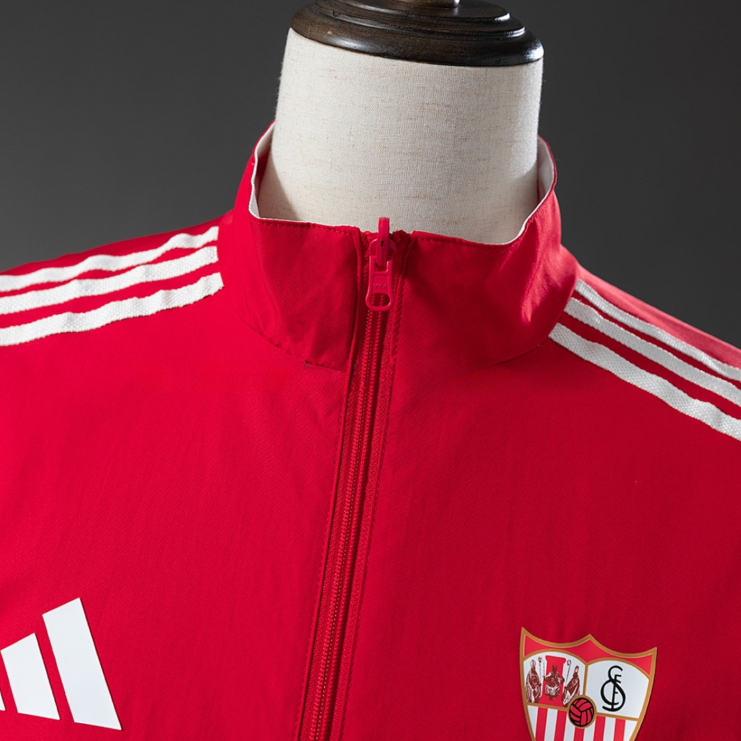 Athletic Bilbao Reversible Jacket Windbreaker – Red & White – Replica Football Soccer Jacket – S–XXL