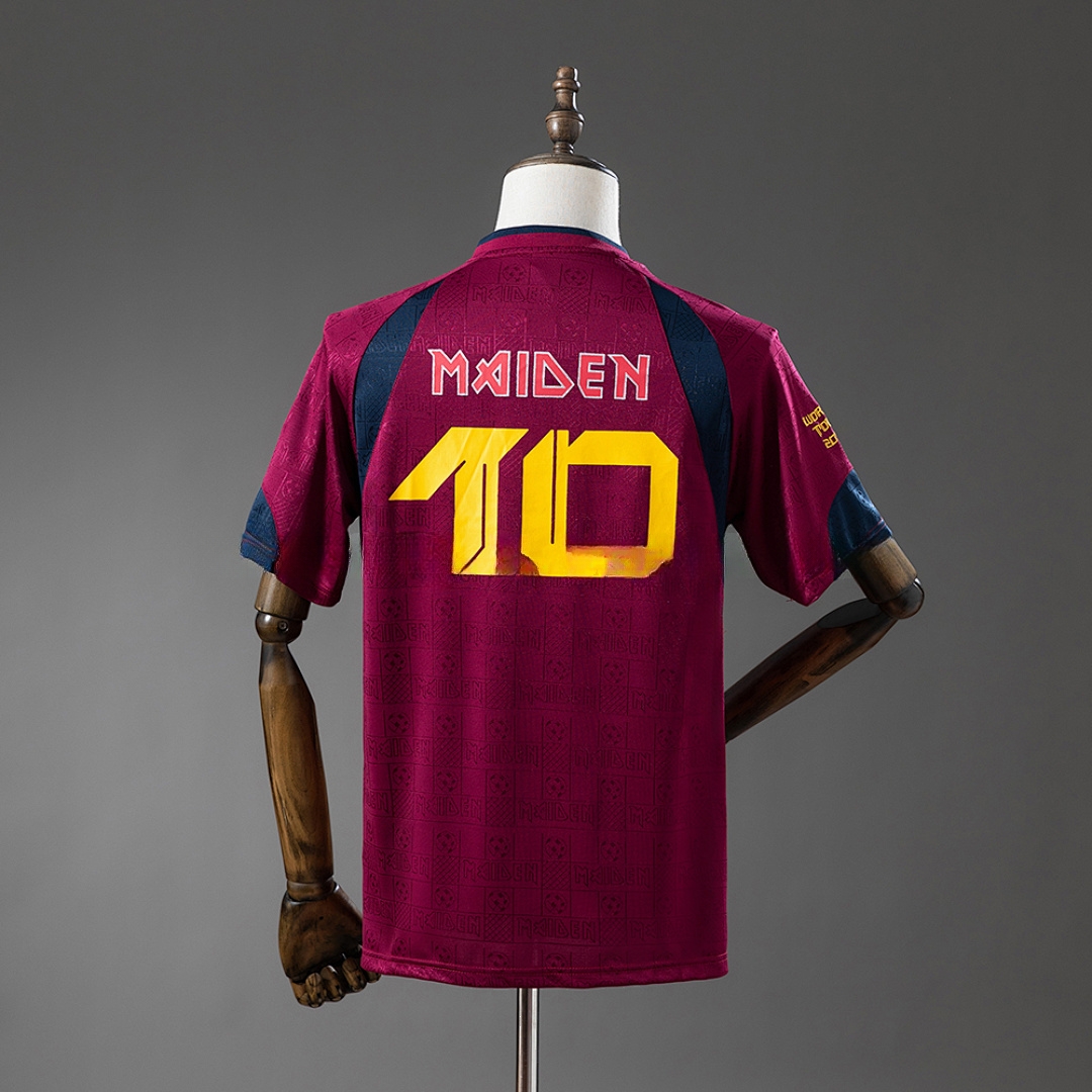 Iron Maiden x West Ham United 2010 Away Retro Jersey – Replica Football Soccer Shirt – S–XXL