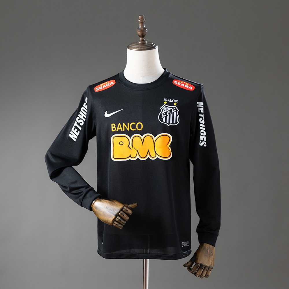 Santos 12_13 Away Long-Sleeve Retro Jersey – Replica Football Soccer Shirt – S–XXL