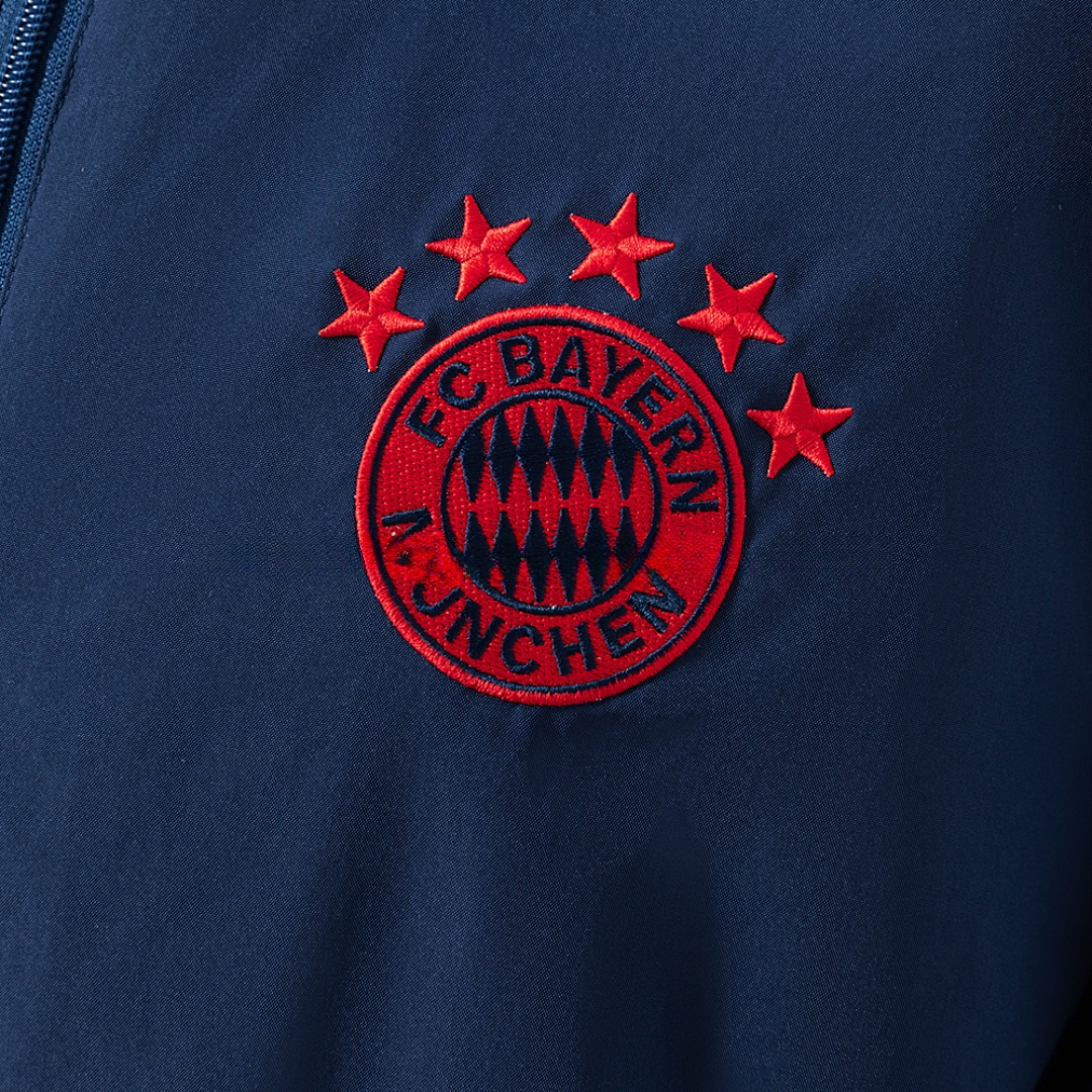 Bayern Munich 25/26 Reversible Jacket Windbreaker – Navy Blue – Replica Football Soccer Jacket – S–3XL