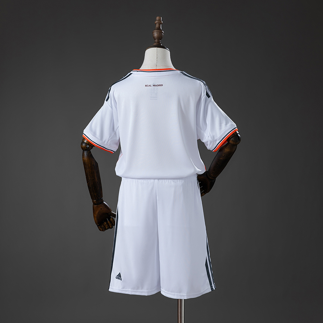 Real Madrid 13_14 Home Retro Kids Kit Jersey – Replica Football Soccer Shirt – Size 16–28