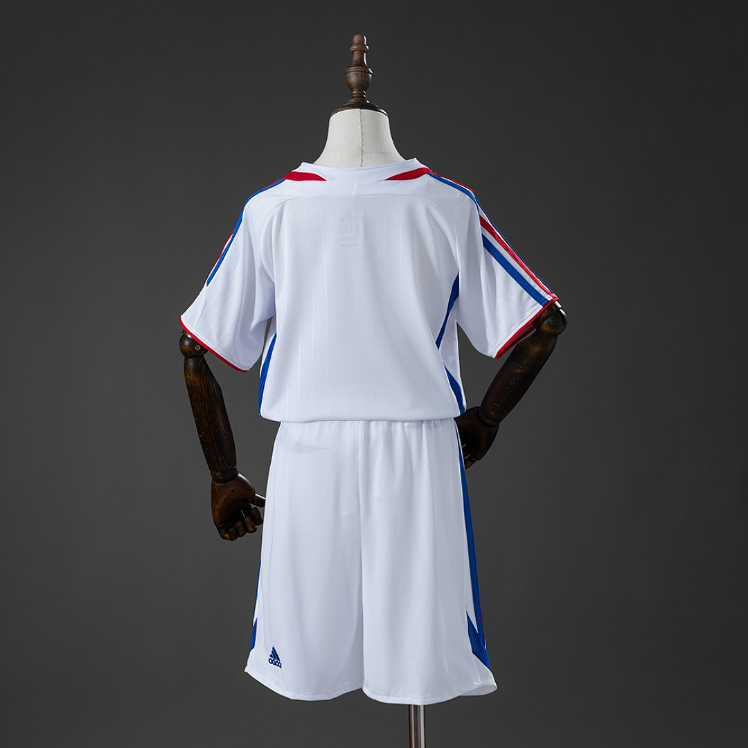 France 2006 Home Retro Kids Kit Jersey – Replica Football Soccer Shirt – Size 16–28