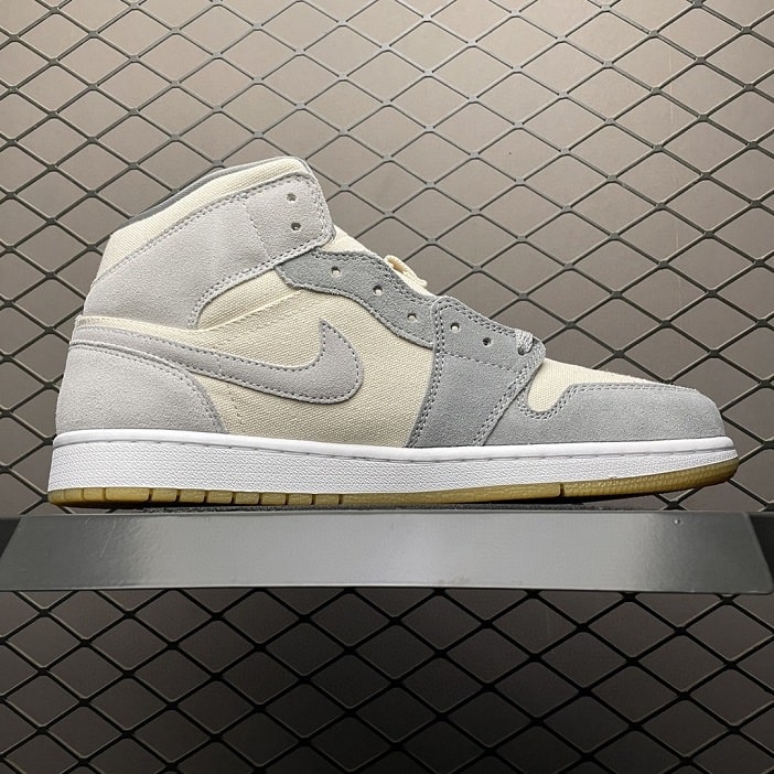 Air Jordan 1 Mid Coconut Milk Particle Grey