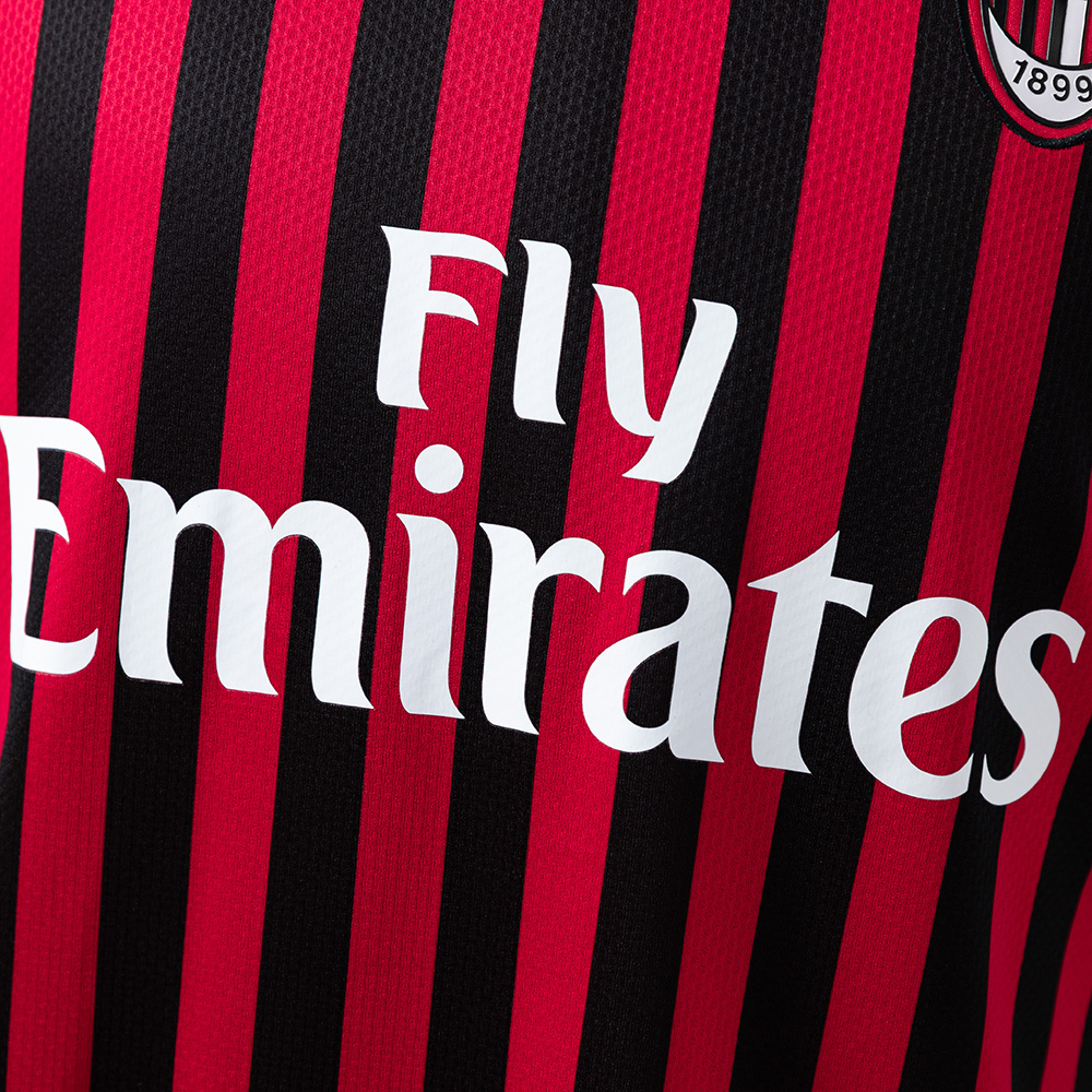 AC Milan 2019/20 Home Retro Jersey – Vintage Replica Football Soccer Shirt – S–XXL