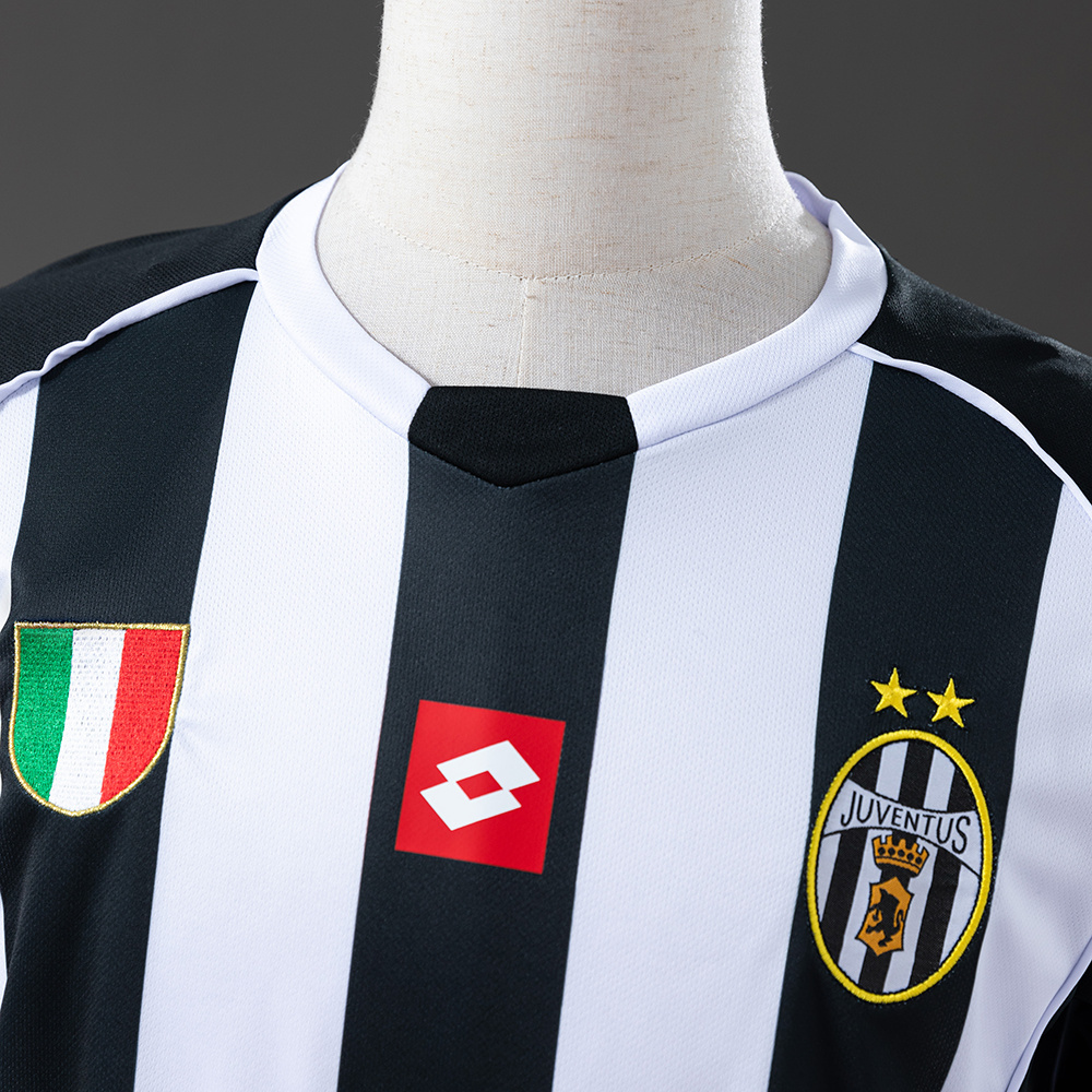 Juventus 2002/03 Home Long Sleeve Retro Jersey – Vintage Replica Football Soccer Shirt – S–XXL