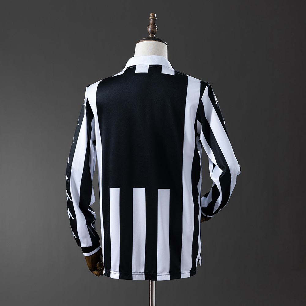 Juventus 1999/00 Home Long Sleeve Retro Jersey – Vintage Replica Football Soccer Shirt – S–XXL