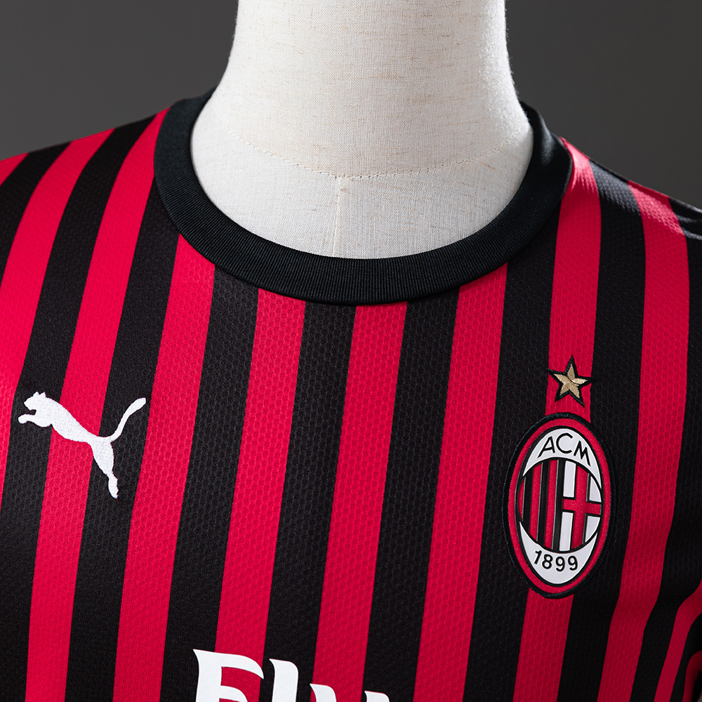 AC Milan 2019/20 Home Retro Jersey – Vintage Replica Football Soccer Shirt – S–XXL