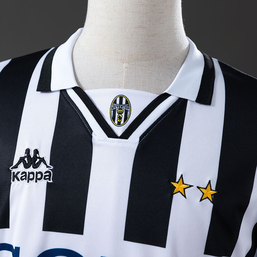 Juventus 1995/97 Home Long Sleeve Retro Jersey – Vintage Replica Football Soccer Shirt – S–XXL