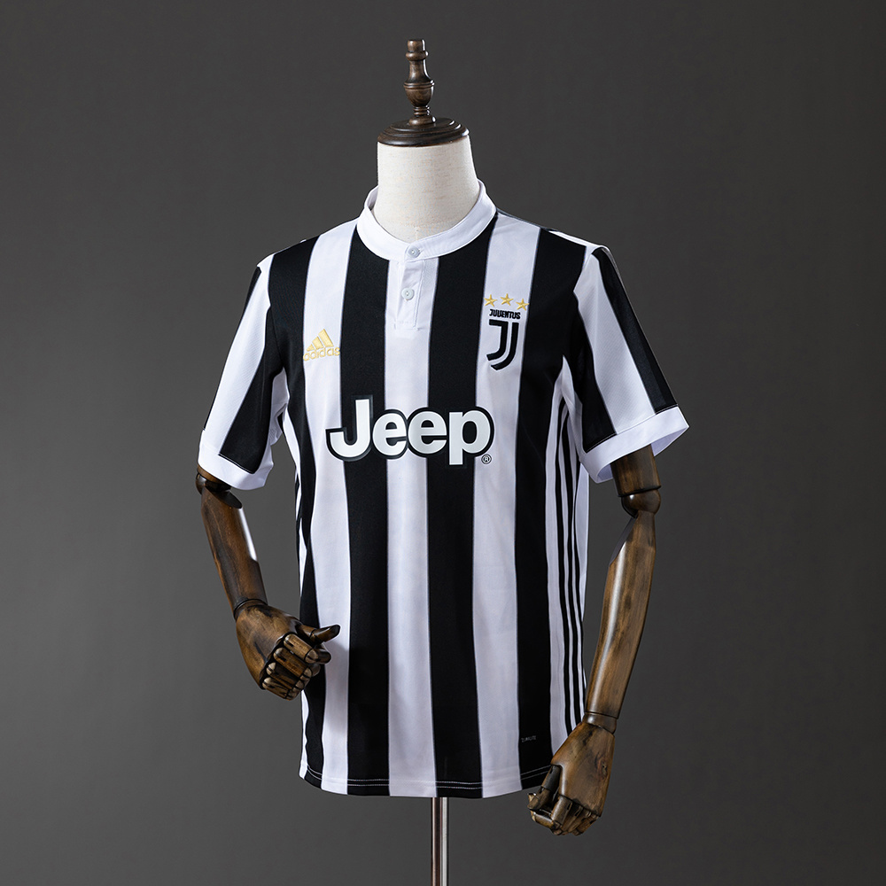 Juventus 2017/18 Home Retro Jersey – Vintage Replica Football Soccer Shirt – S–XXL