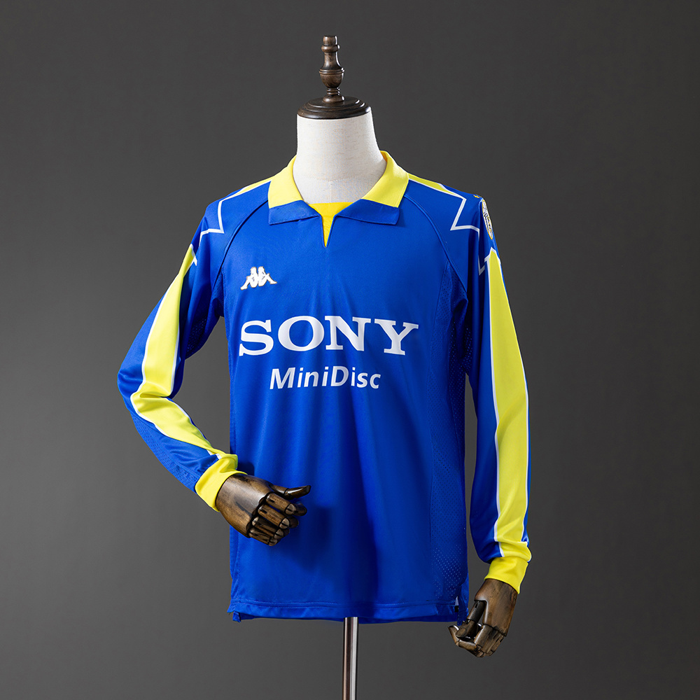 Juventus 1997/99 Away Long Sleeve Retro Jersey – Vintage Replica Football Soccer Shirt – S–XXL