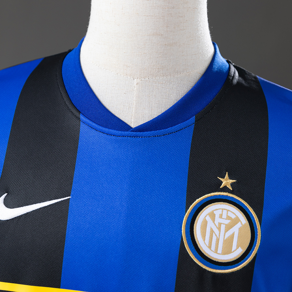 Inter Milan 2008/09 Home (UEFA Champions League Edition) Retro Jersey – Vintage Replica Football Soccer Shirt – S–XXL