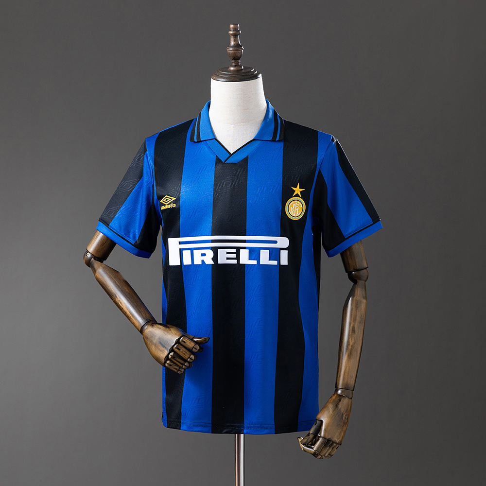Inter Milan 1995/96 Home Retro Jersey – Vintage Replica Football Soccer Shirt – S–XXL