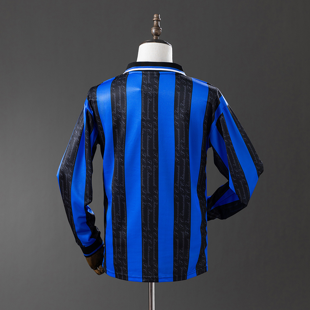 Inter Milan 1997/98 Home Long Sleeve Retro Jersey – Vintage Replica Football Soccer Shirt – S–XXL