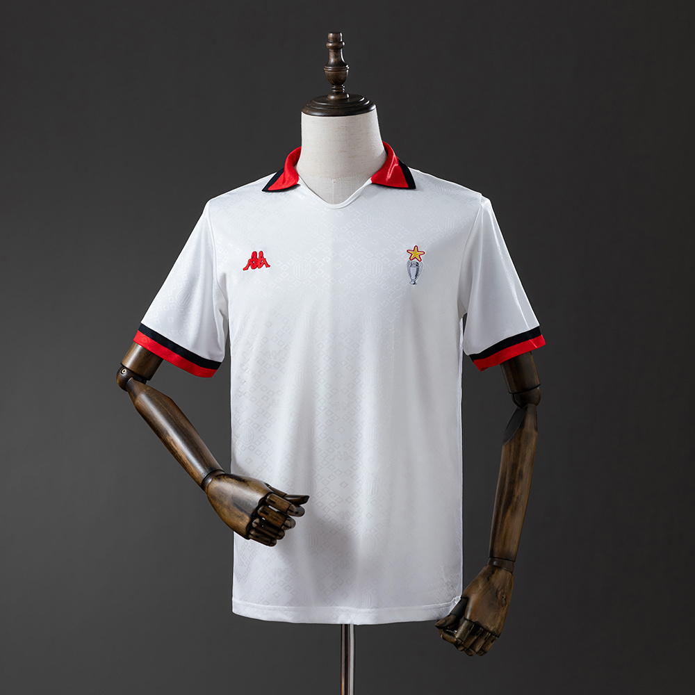 AC Milan 1989/90 Away Retro Jersey – Vintage Replica Football Soccer Shirt – S–XXL