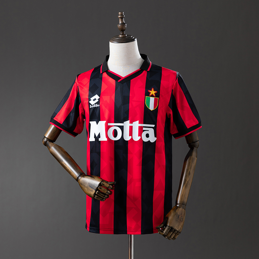 AC Milan 1993/94 Home Retro Jersey – Vintage Replica Football Soccer Shirt – S–XXL