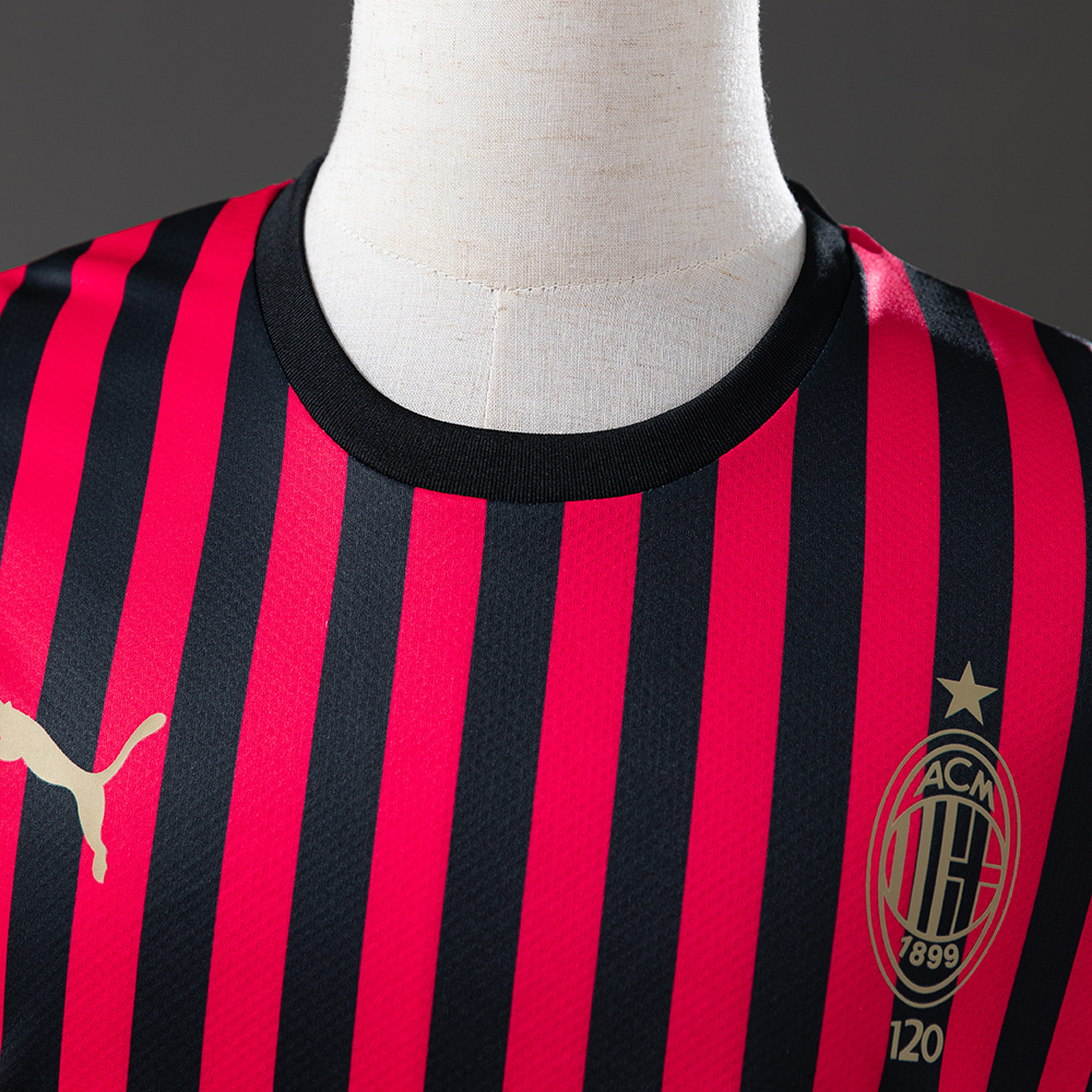 AC Milan 120th Anniversary Retro Jersey – Vintage Replica Football Soccer Shirt – S–XXL
