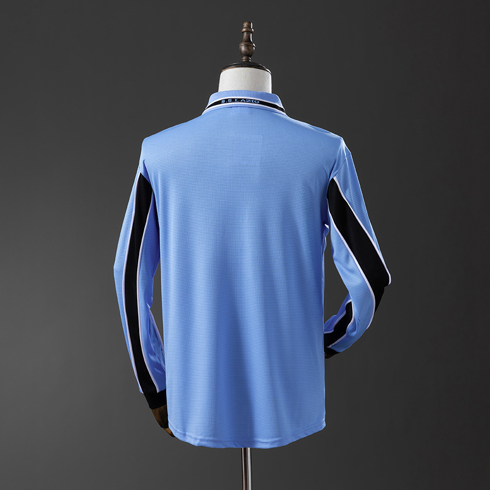 Lazio 1998/99 Home Long Sleeve Retro Jersey – Vintage Replica Football Soccer Shirt – S–XXL