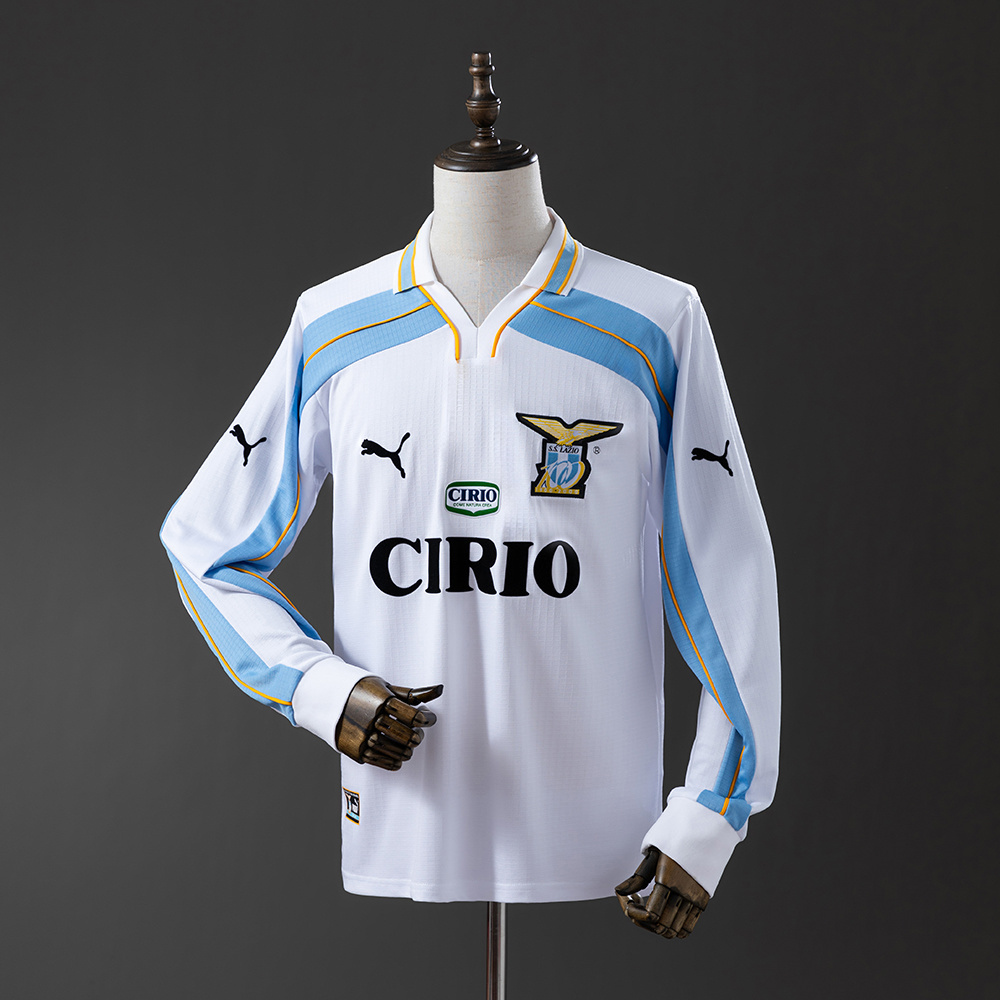 Lazio 1998/00 Third Away Long Sleeve Retro Jersey – Vintage Replica Football Soccer Shirt – S–XXL