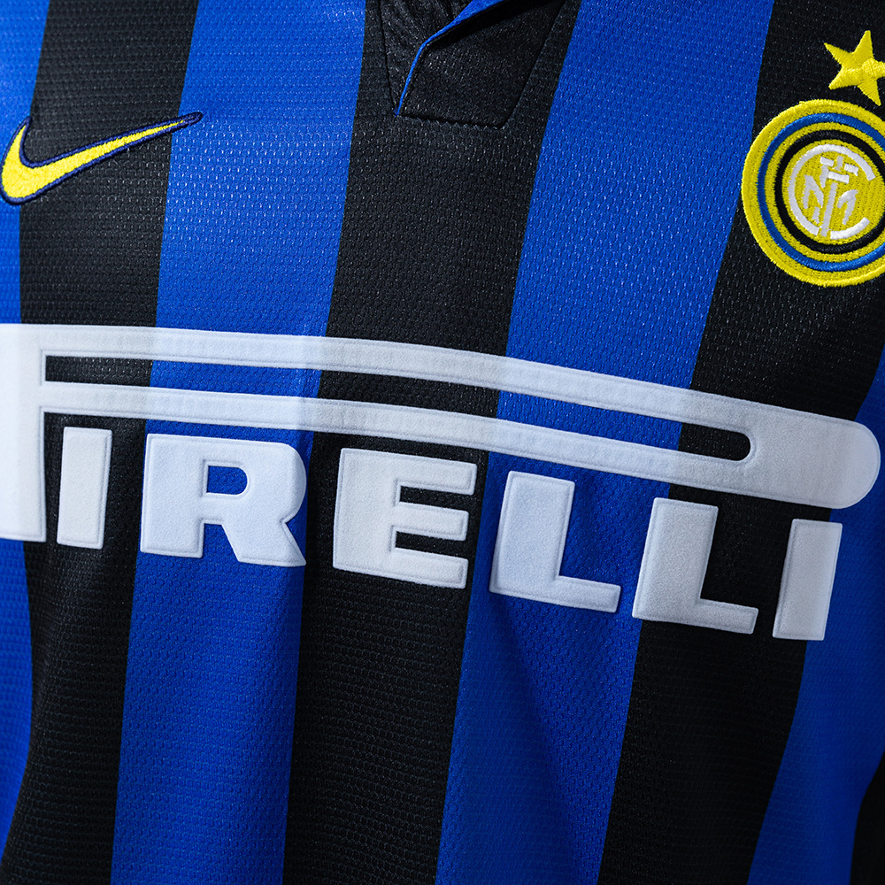 Inter Milan 1998 Home Long Sleeve Retro Jersey – Vintage Replica Football Soccer Shirt – S–XXL