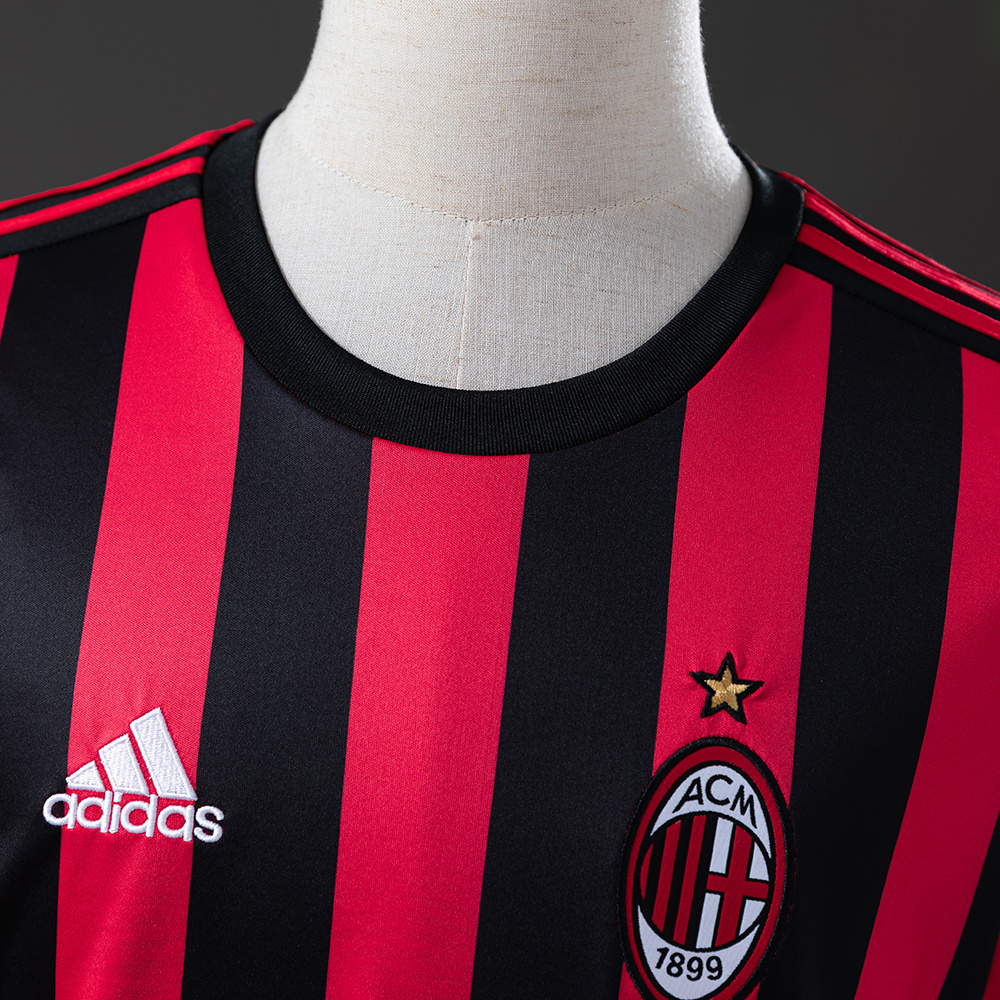 AC Milan 2017/18 Home Retro Jersey – Vintage Replica Football Soccer Shirt – S–XXL