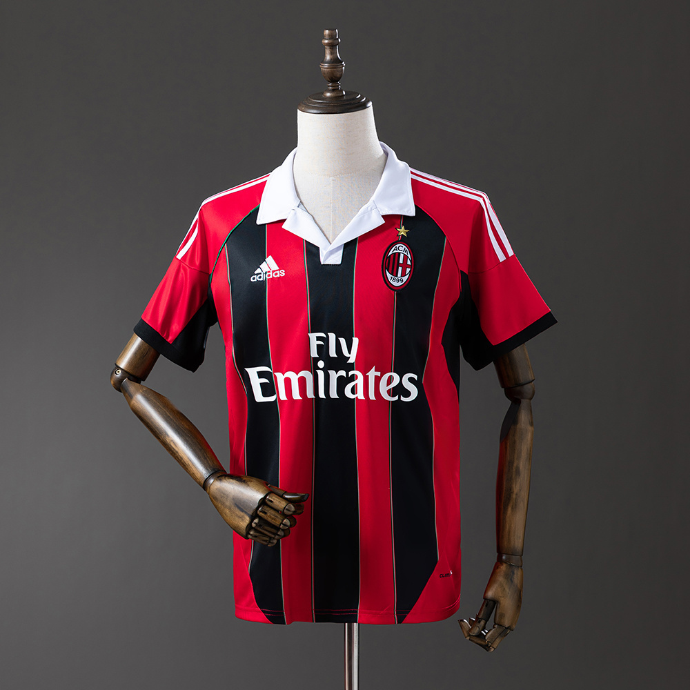 AC Milan 2012/13 Home Retro Jersey – Vintage Replica Football Soccer Shirt – S–XXL