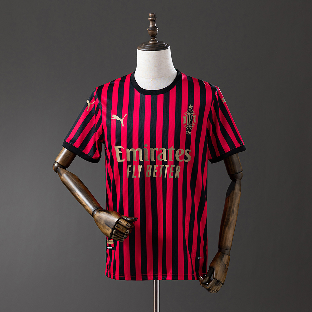 AC Milan 120th Anniversary Retro Jersey – Vintage Replica Football Soccer Shirt – S–XXL