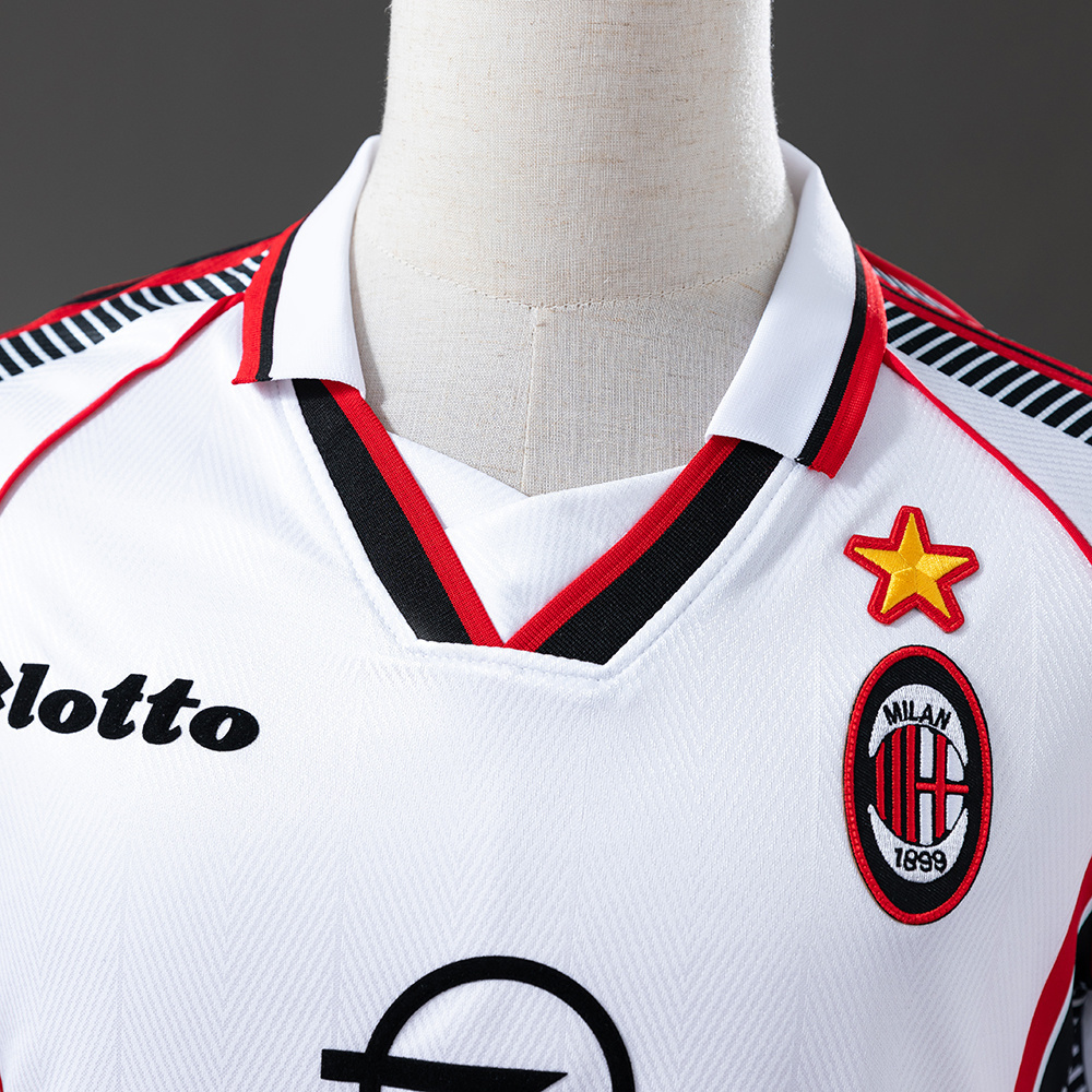 AC Milan 1997/98 Away Retro Jersey – Vintage Replica Football Soccer Shirt – S–XXL