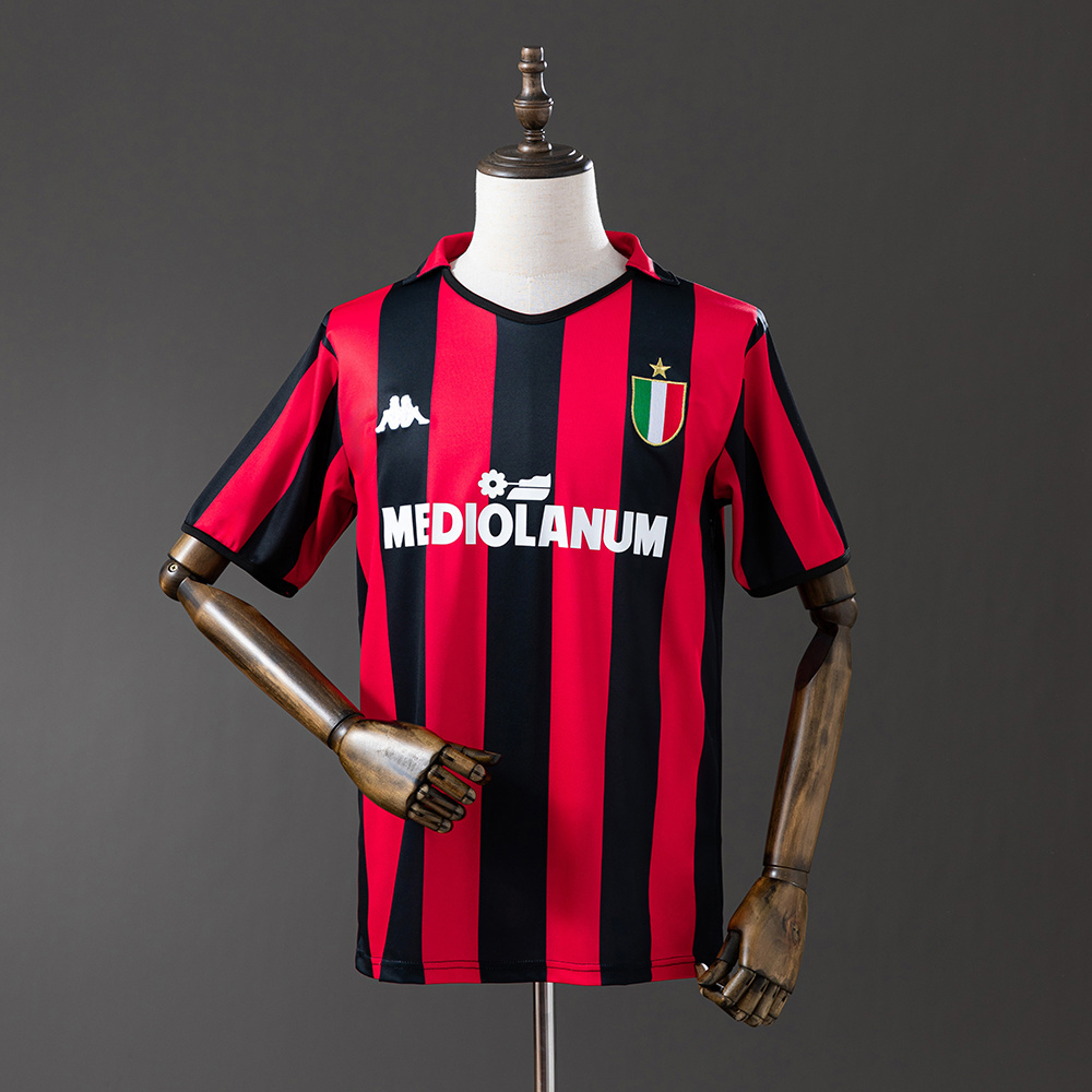 AC Milan 1988/89 Home Retro Jersey – Vintage Replica Football Soccer Shirt – S–XXL