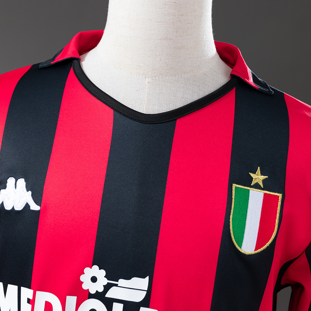 AC Milan 1988/89 Home Retro Jersey – Vintage Replica Football Soccer Shirt – S–XXL