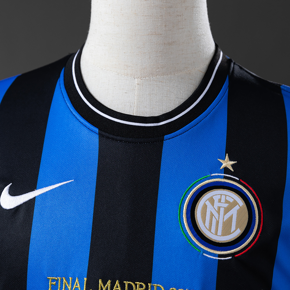 Inter Milan 2009/10 Home Retro Long Sleeve Jersey – Vintage Replica Football Soccer Shirt – S–XXL