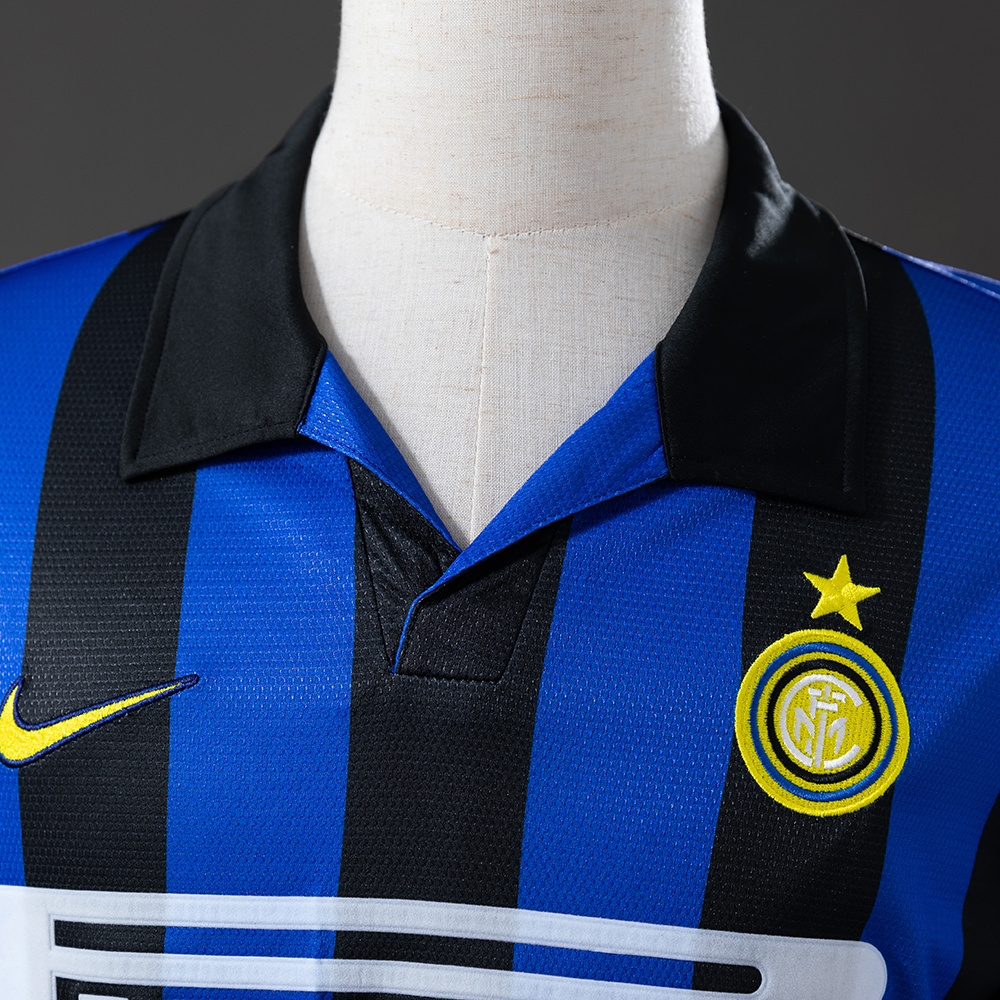 Inter Milan 1998 Home Long Sleeve Retro Jersey – Vintage Replica Football Soccer Shirt – S–XXL