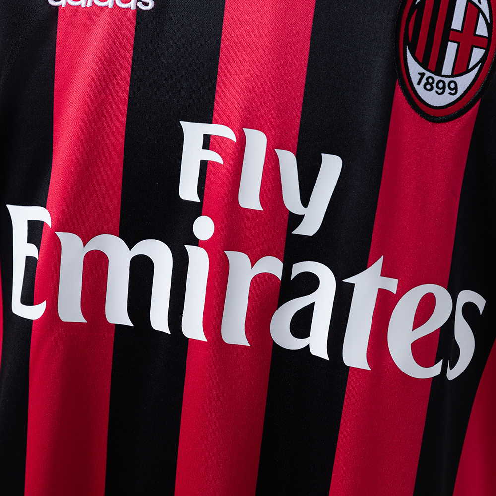 AC Milan 2017/18 Home Retro Jersey – Vintage Replica Football Soccer Shirt – S–XXL