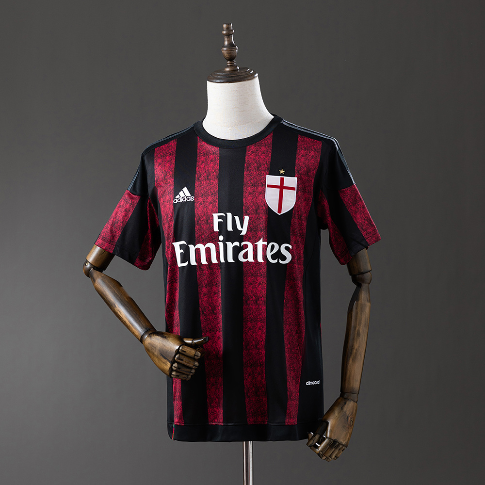 AC Milan 2015/16 Home Retro Jersey – Vintage Replica Football Soccer Shirt – S–XXL