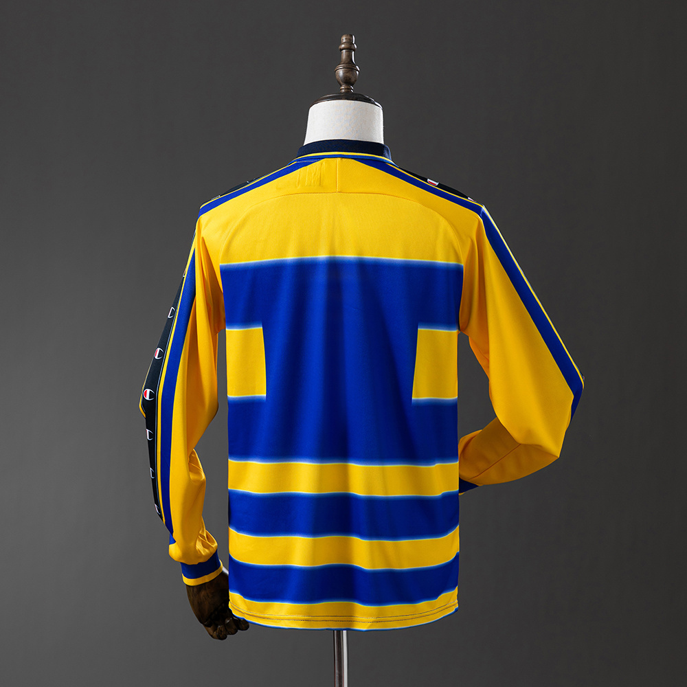 Parma Calcio 1999/00 Home Long Sleeve Retro Jersey – Vintage Replica Football Soccer Shirt – S–XXL