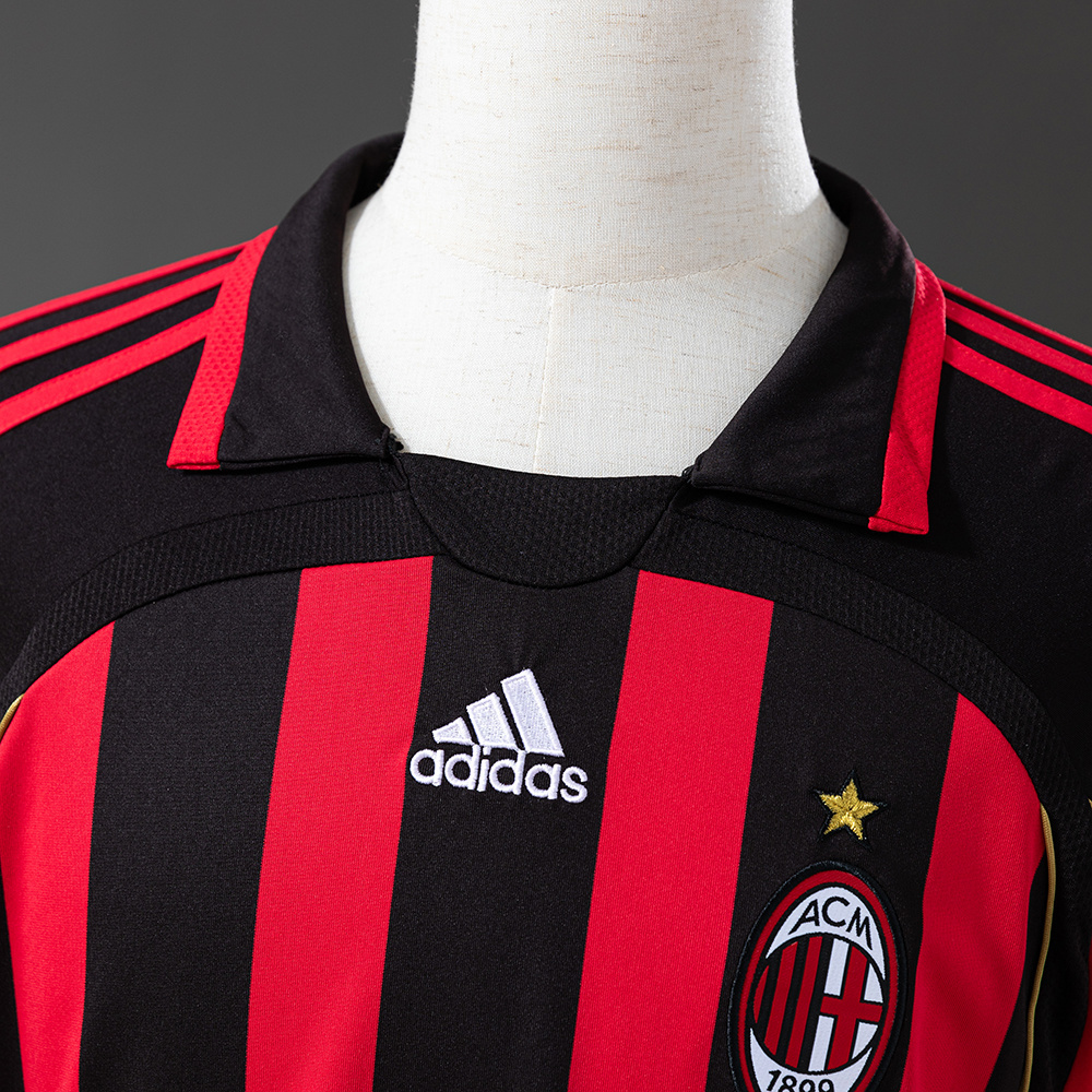 AC Milan 2006/07 Home Long Sleeve Retro Jersey – Vintage Replica Football Soccer Shirt – S–XXL