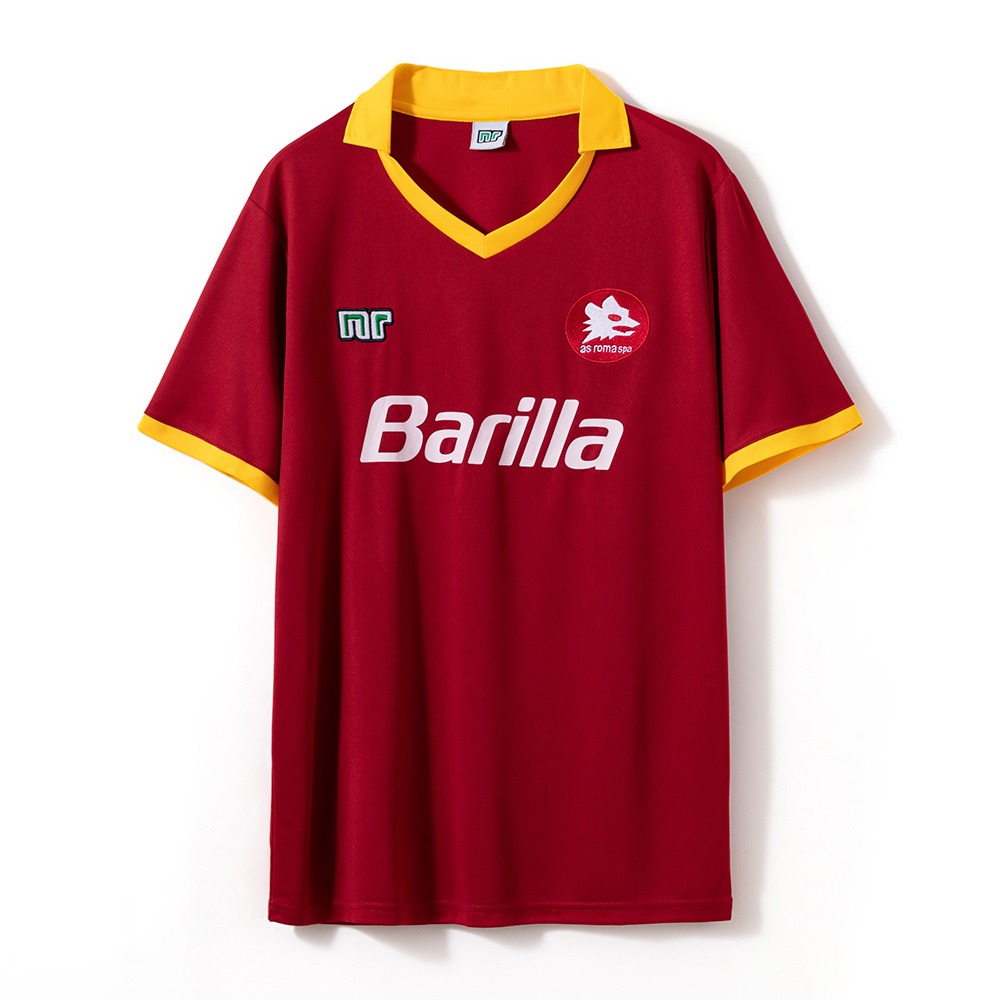 Roma 1989/90 Home Retro Jersey – Vintage Replica Football Soccer Shirt – S–2XL