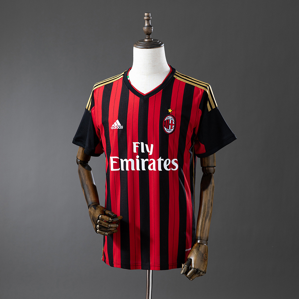 AC Milan 2013/14 Home Retro Jersey – Vintage Replica Football Soccer Shirt – S–XXL