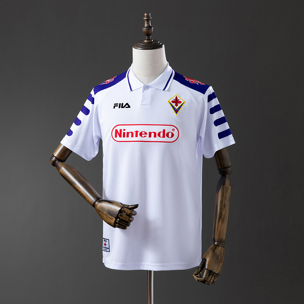 Fiorentina 1998/99 Away Retro Jersey – Vintage Replica Football Soccer Shirt – S–XXL