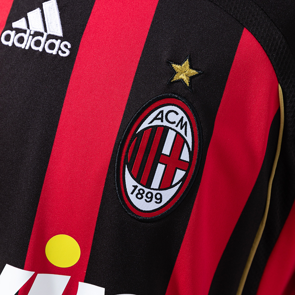 AC Milan 2006/07 Home Long Sleeve Retro Jersey – Vintage Replica Football Soccer Shirt – S–XXL